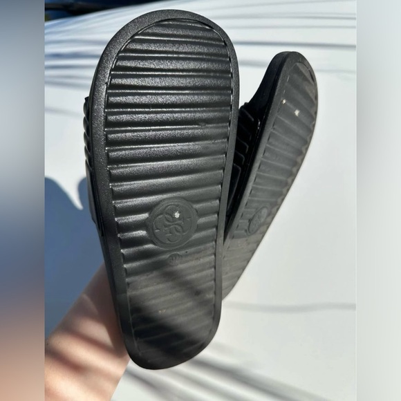 Guess Black Embossed Slide Sandals - Picture 3 of 3